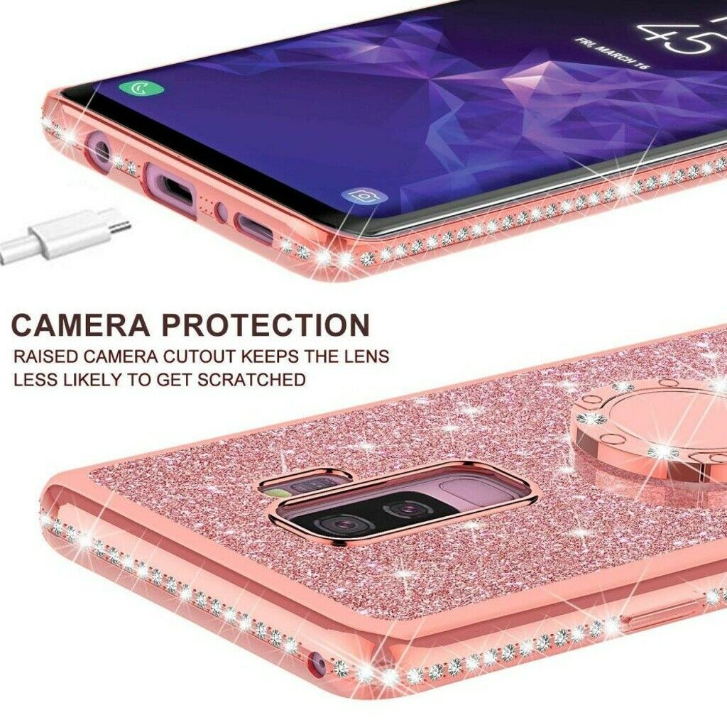 Bling Glitter Ring Stand Back Case for Samsung Galaxy S20 Plus Ultra - carolay.co