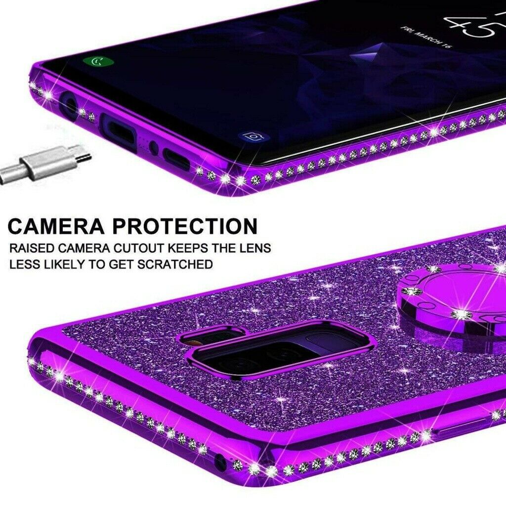 Bling Glitter Ring Stand Back Case for Samsung Galaxy S20 Plus Ultra - carolay.co