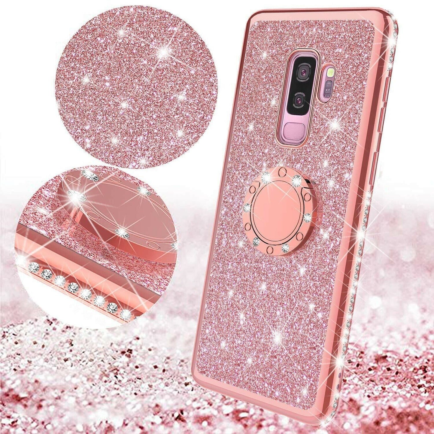 Bling Glitter Ring Stand Back Case for Samsung Galaxy S20 Plus Ultra - carolay.co