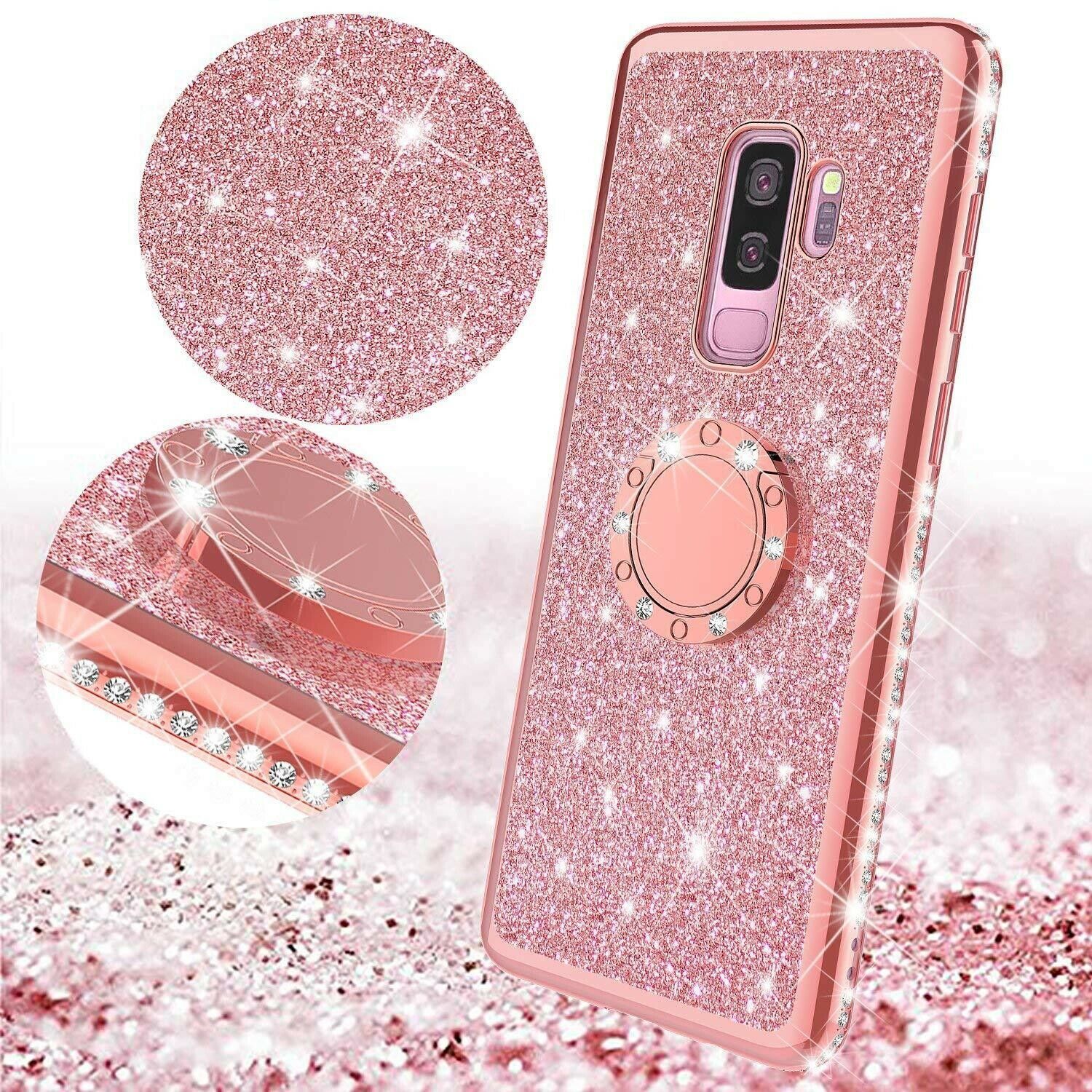 Bling Glitter Ring Stand Back Case for Samsung Galaxy S20 Plus Ultra - carolay.co