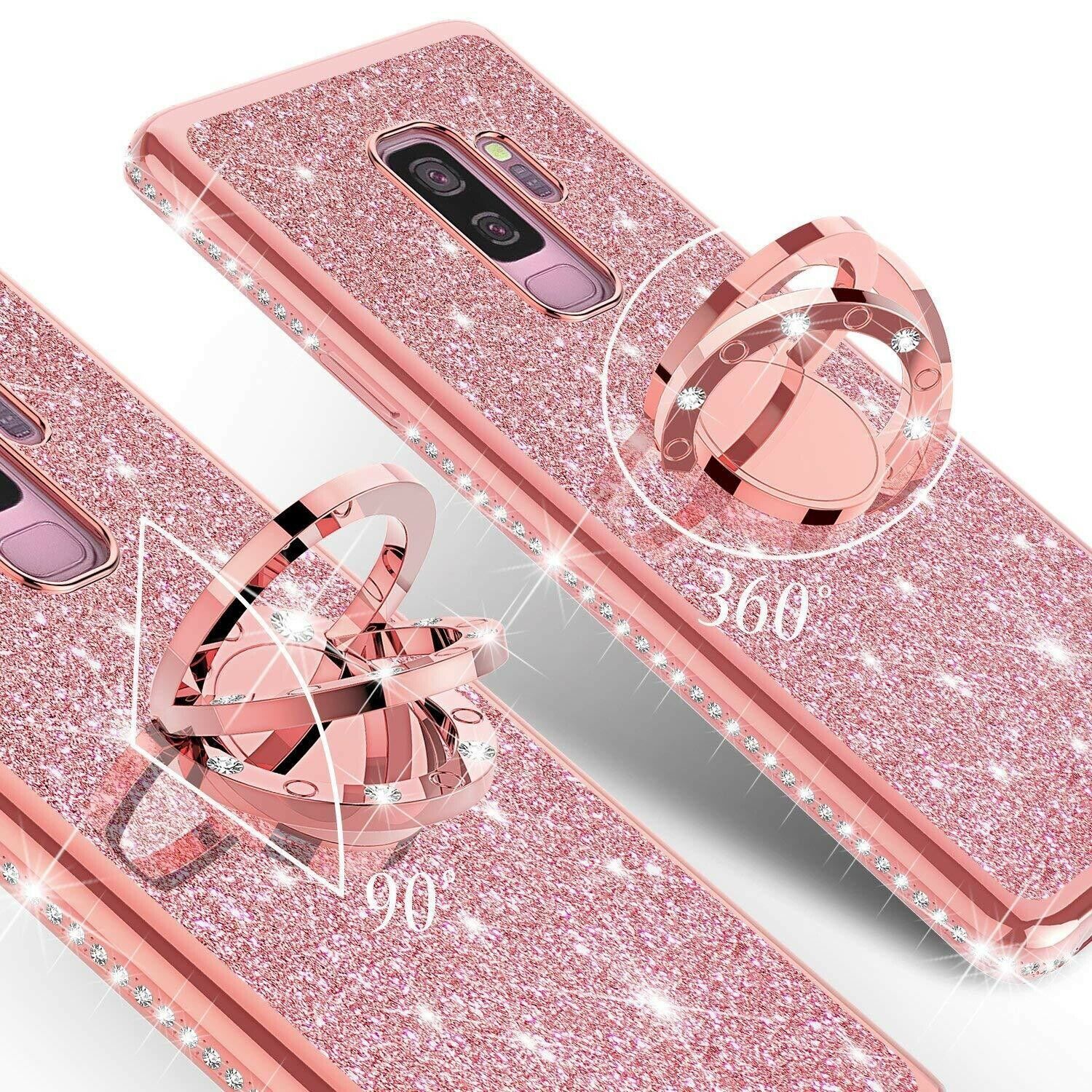 Bling Glitter Ring Stand Back Case for Samsung Galaxy S20 Plus Ultra - carolay.co
