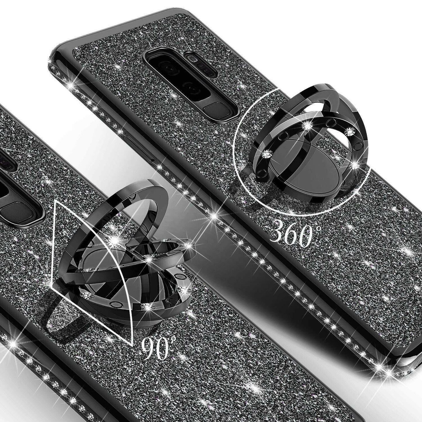 Bling Glitter Ring Stand Back Case for Samsung Galaxy S20 Plus Ultra - carolay.co