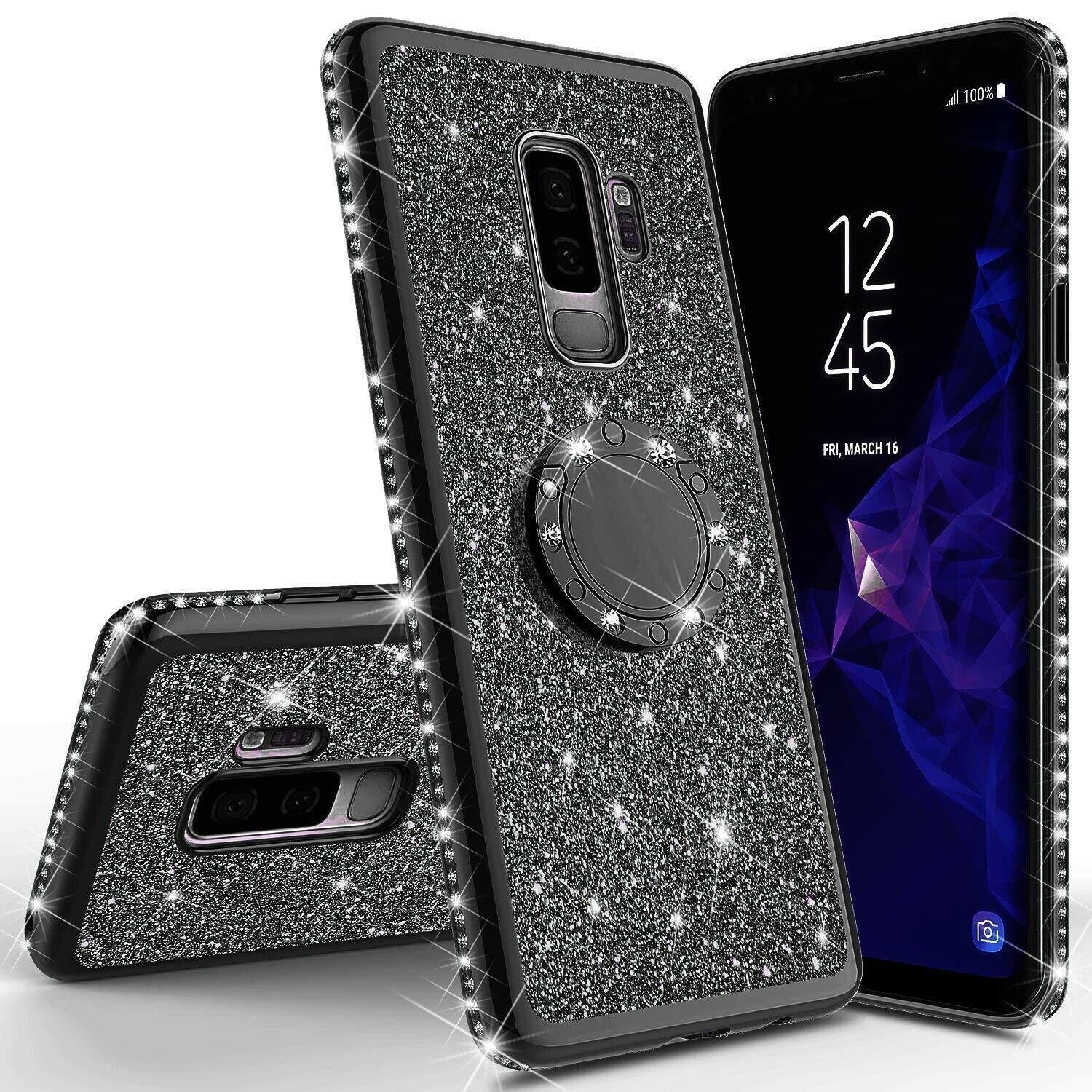 Bling Glitter Ring Stand Back Case for Samsung Galaxy S20 Plus Ultra - carolay.co