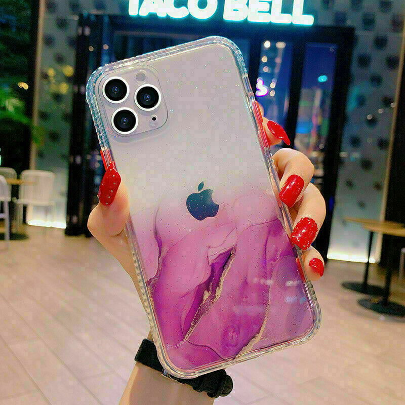 Bling Marble Clear Shockproof Cover for iPhone - carolay.co
