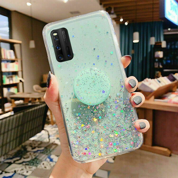 Bracket Glitter Bling Heart Phone Case for Samsung Galaxy - carolay.co