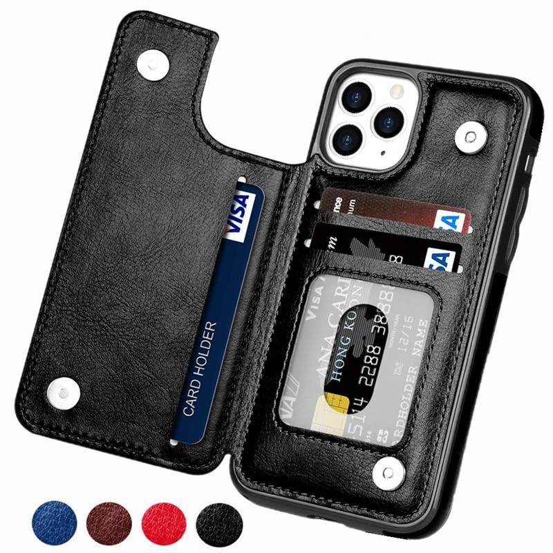 Business Wallet Retro Cover Flip Leather Phone Case - carolay.co