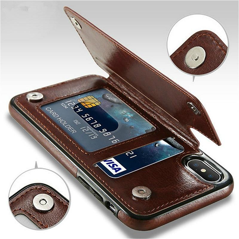 Business Wallet Retro Cover Flip Leather Phone Case - carolay.co
