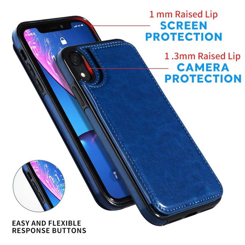 Business Wallet Retro Cover Flip Leather Phone Case - carolay.co