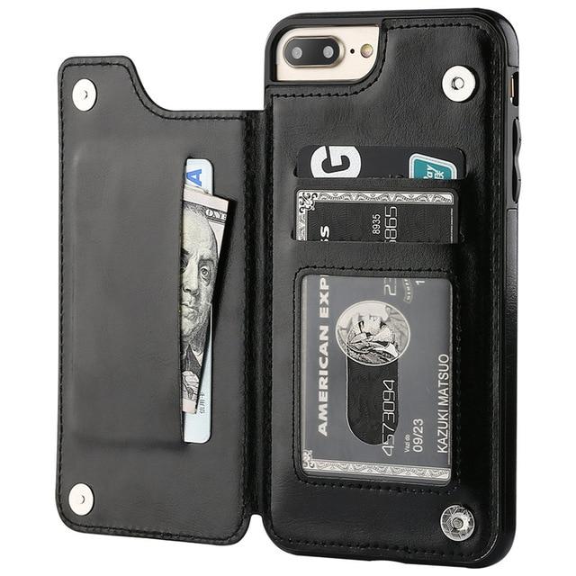 Business Wallet Retro Cover Flip Leather Phone Case - carolay.co
