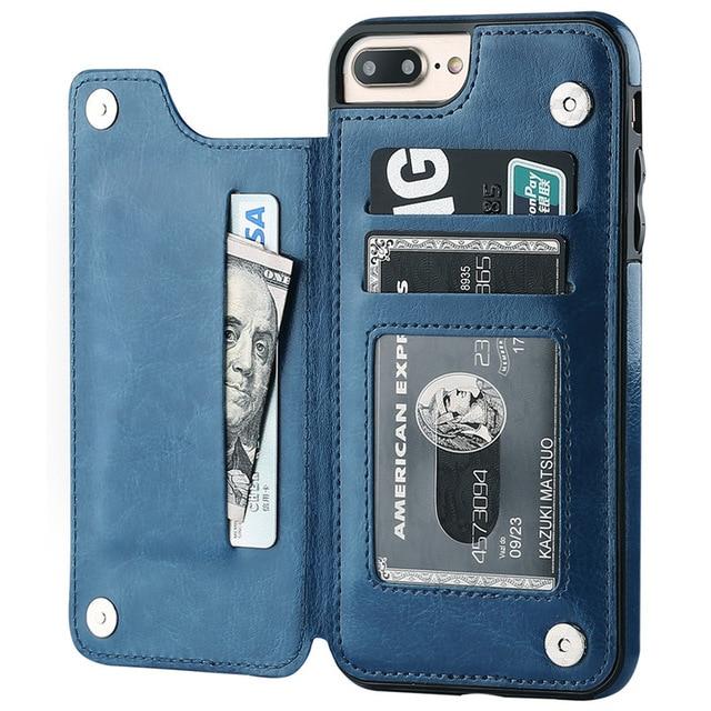 Business Wallet Retro Cover Flip Leather Phone Case - carolay.co