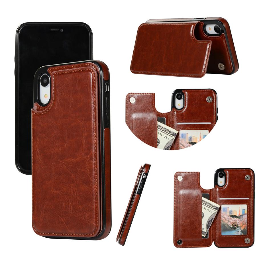 Business Wallet Retro Cover Flip Leather Phone Case - carolay.co