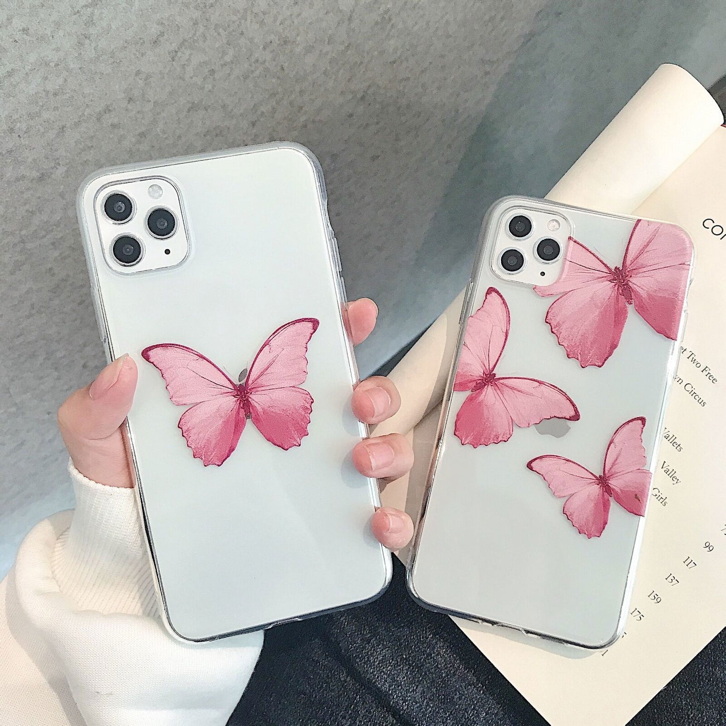 Butterfly Pattern Soft Rubber Back Case For iPhone - carolay.co