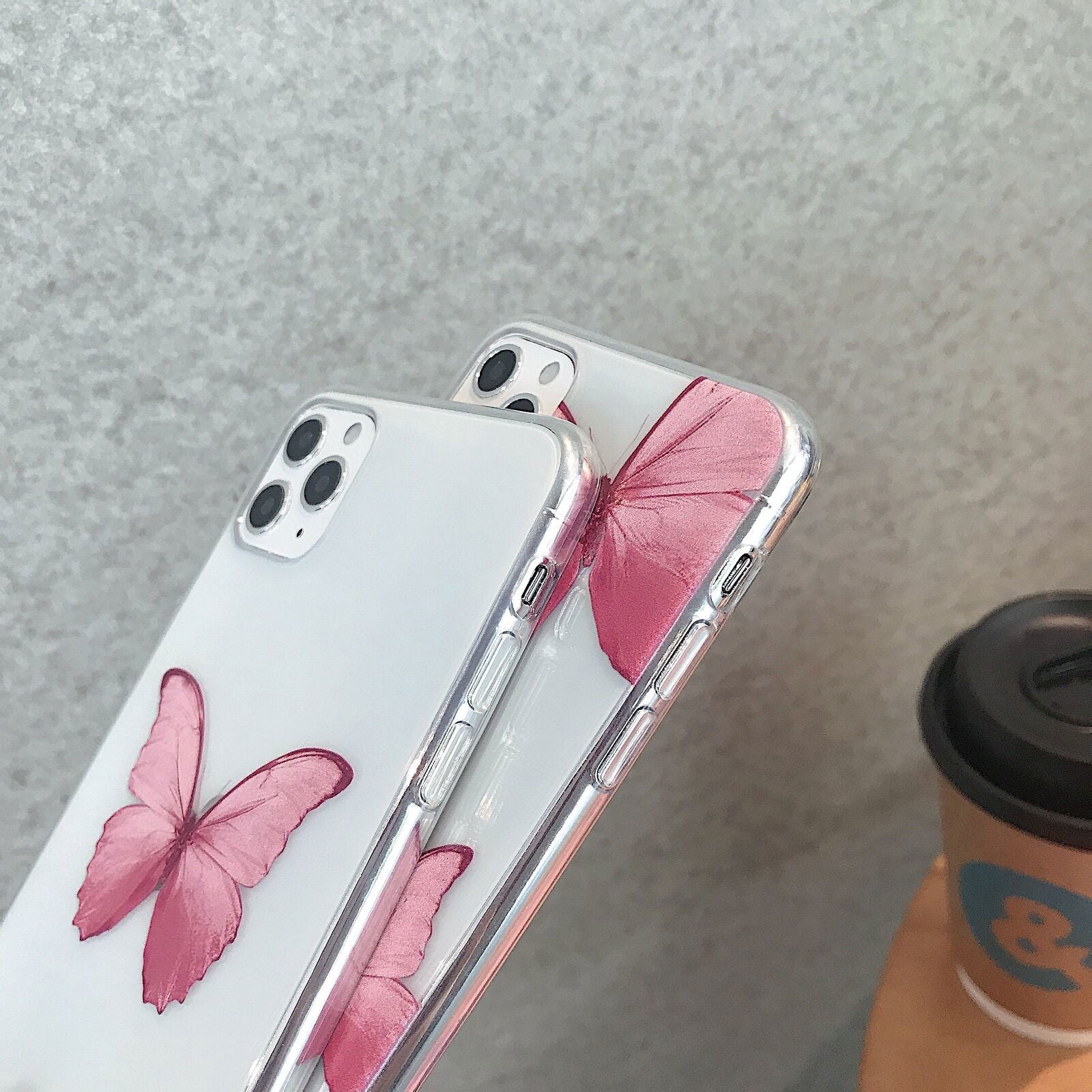 Butterfly Pattern Soft Rubber Back Case For iPhone - carolay.co