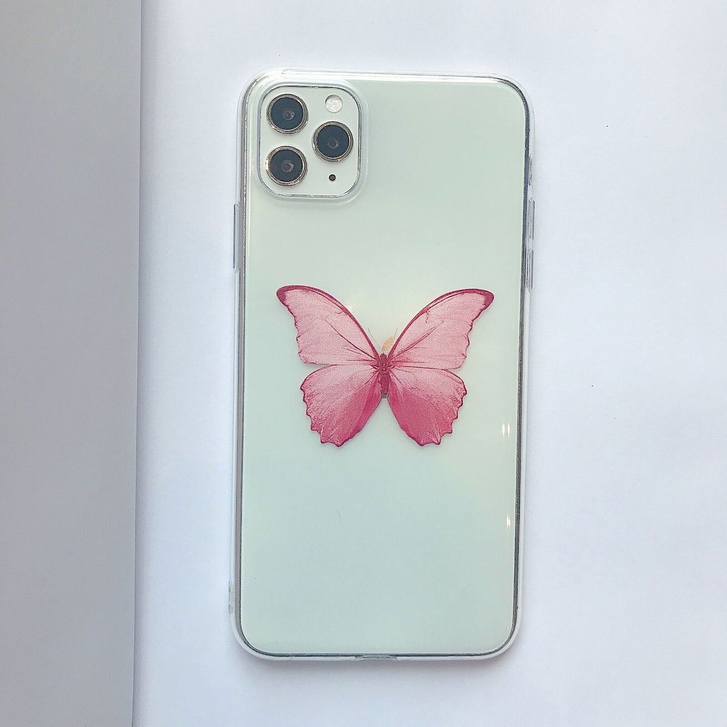 Butterfly Pattern Soft Rubber Back Case For iPhone - carolay.co