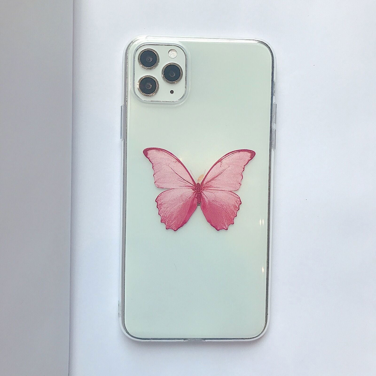 Butterfly Pattern Soft Rubber Back Case For iPhone - carolay.co