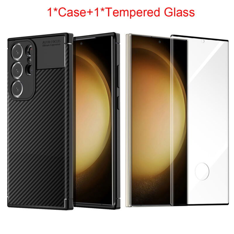 Carbon Fiber Shockproof Bumper Case for Samsung Galaxy S23 Series - carolay.co