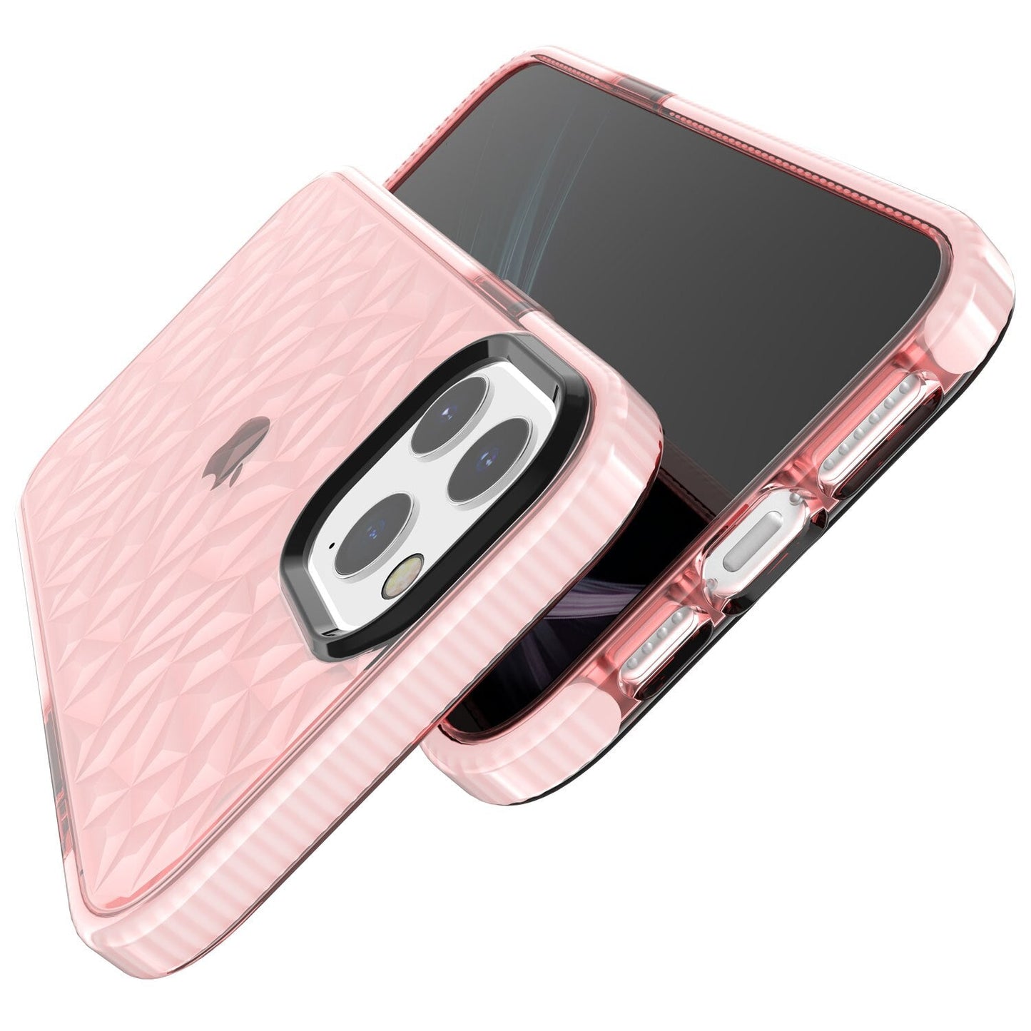 Case Crystal Clear Diamond Pattern Anti Scratch Shockproof for iPhone - carolay.co
