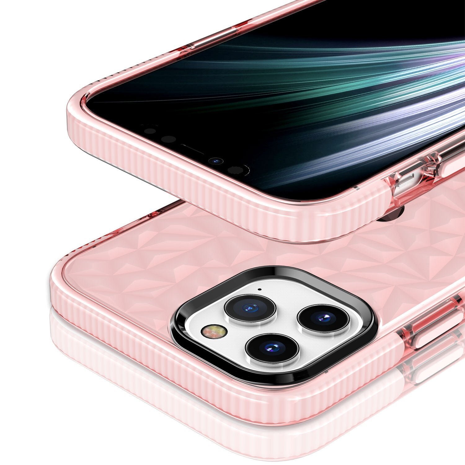 Case Crystal Clear Diamond Pattern Anti Scratch Shockproof for iPhone - carolay.co