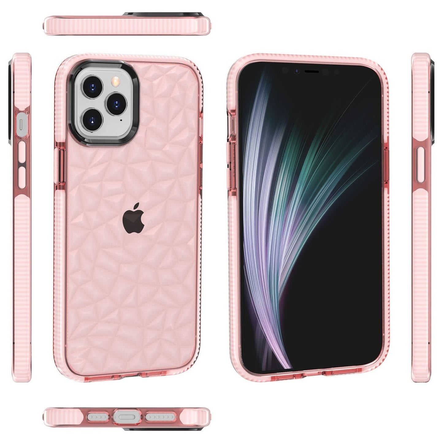 Case Crystal Clear Diamond Pattern Anti Scratch Shockproof for iPhone - carolay.co
