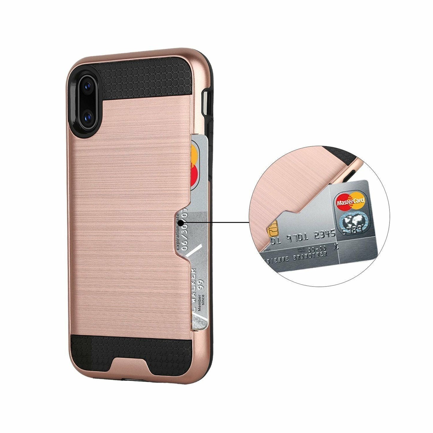 Case Fits Card Wallet Shockproof Bumper Hard Protective for iPhone - carolay.co