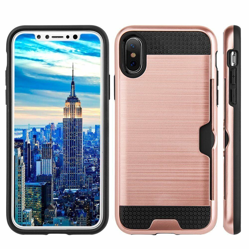 Case Fits Card Wallet Shockproof Bumper Hard Protective for iPhone - carolay.co