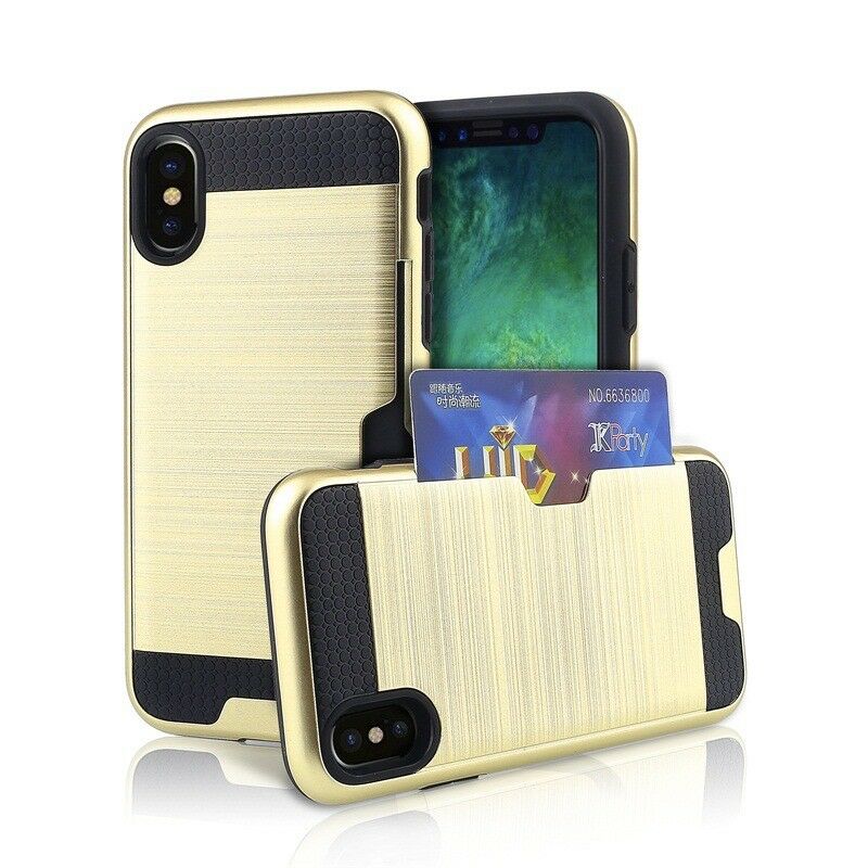 Case Fits Card Wallet Shockproof Bumper Hard Protective for iPhone - carolay.co