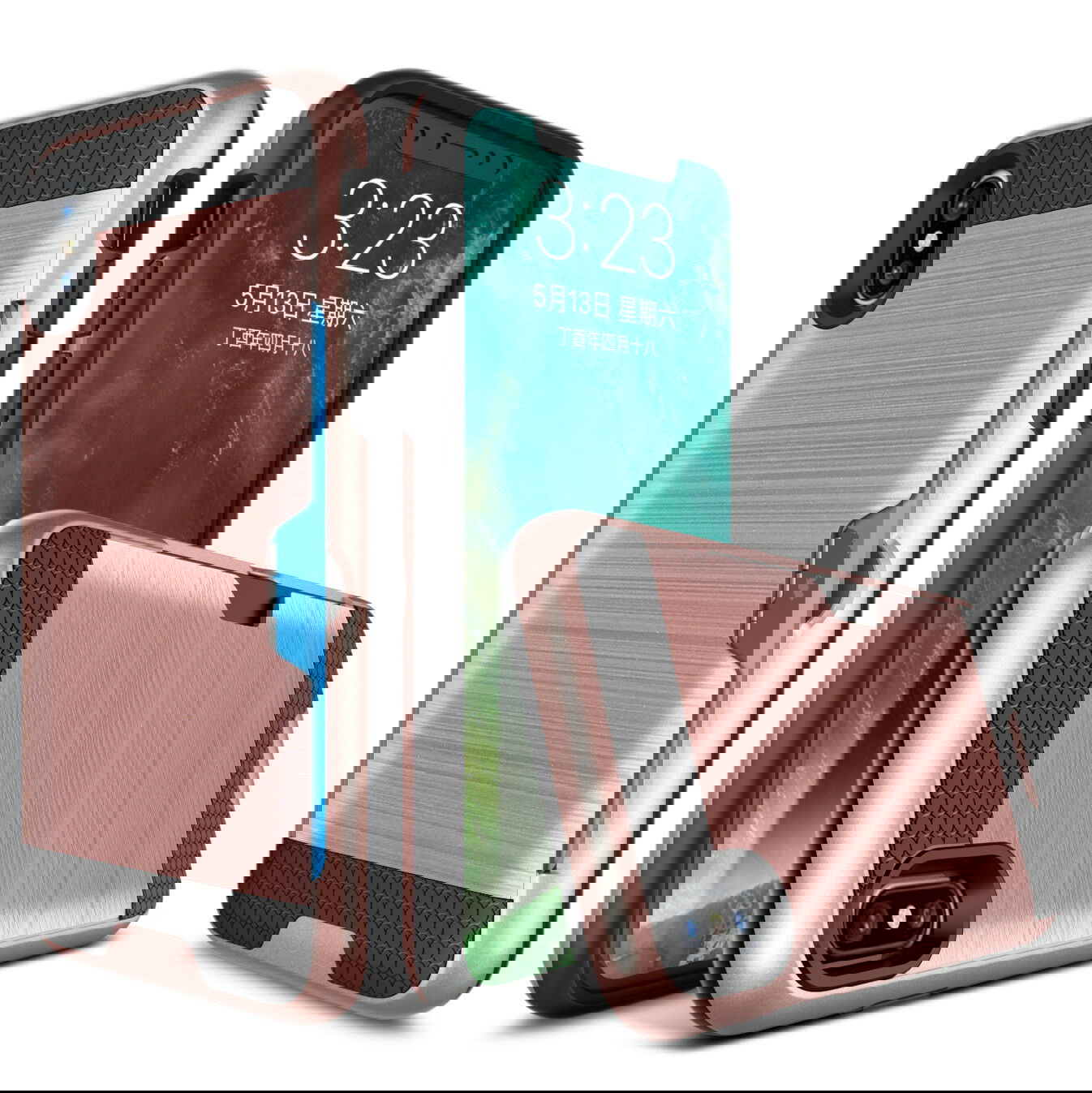 Case Fits Card Wallet Shockproof Bumper Hard Protective for iPhone - carolay.co