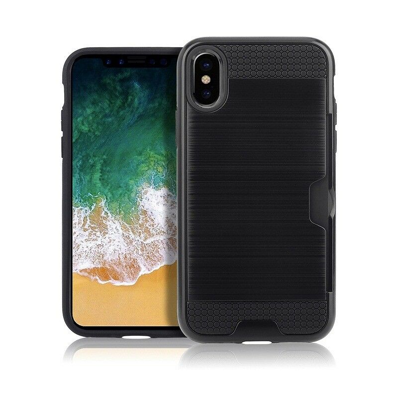 Case Fits Card Wallet Shockproof Bumper Hard Protective for iPhone - carolay.co