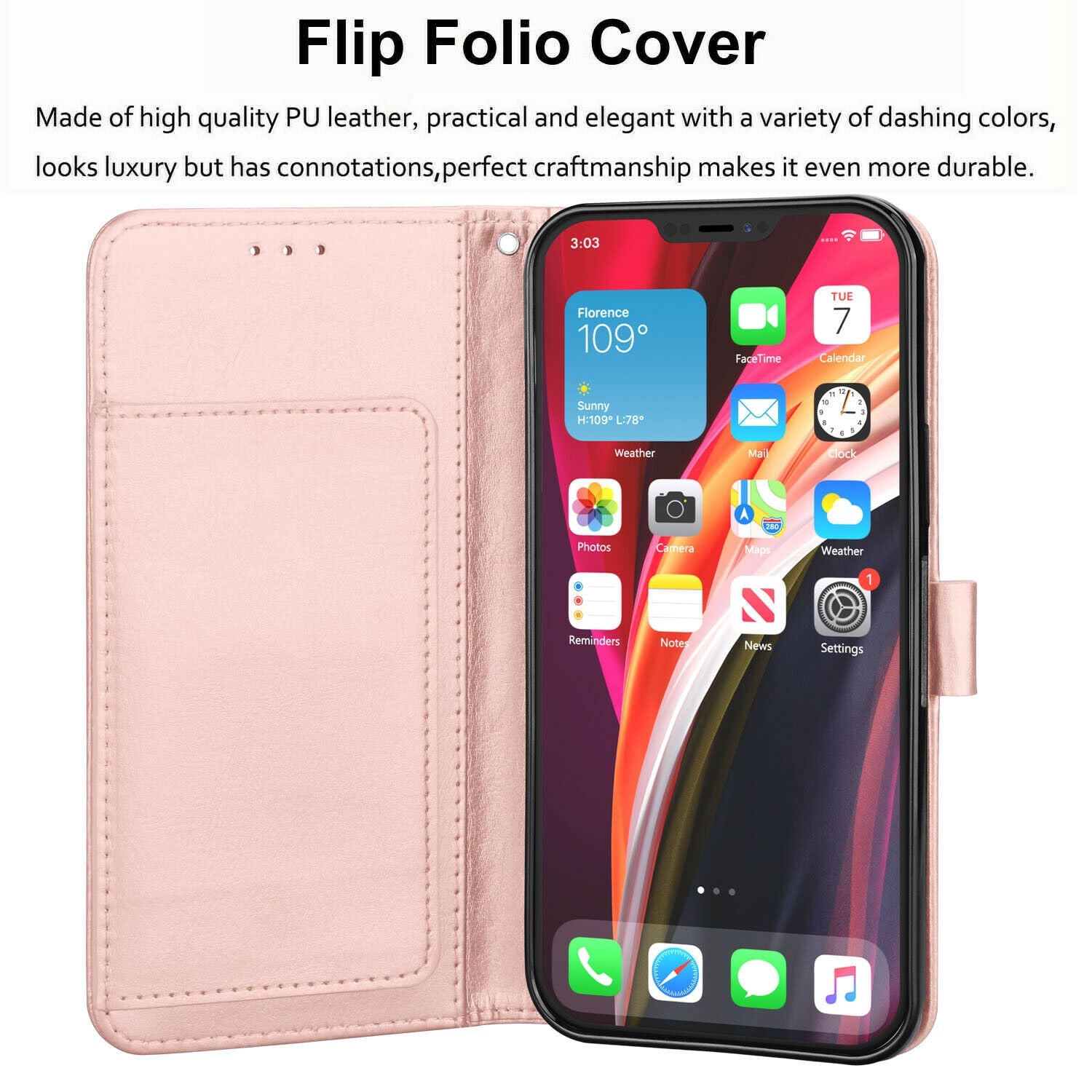 Case Leather Flip Wallet Holder Stand Cover For iPhone - carolay.co