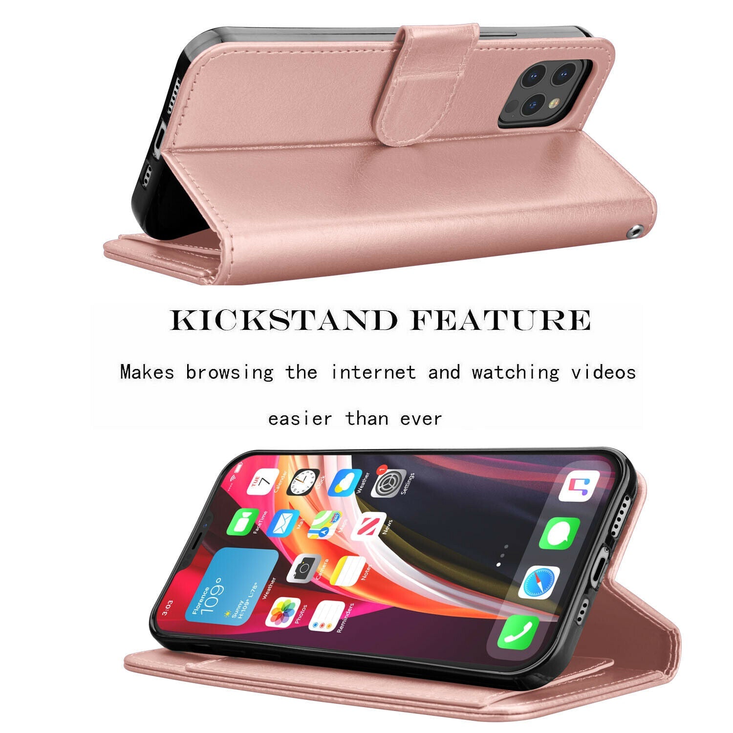 Case Leather Flip Wallet Holder Stand Cover For iPhone - carolay.co