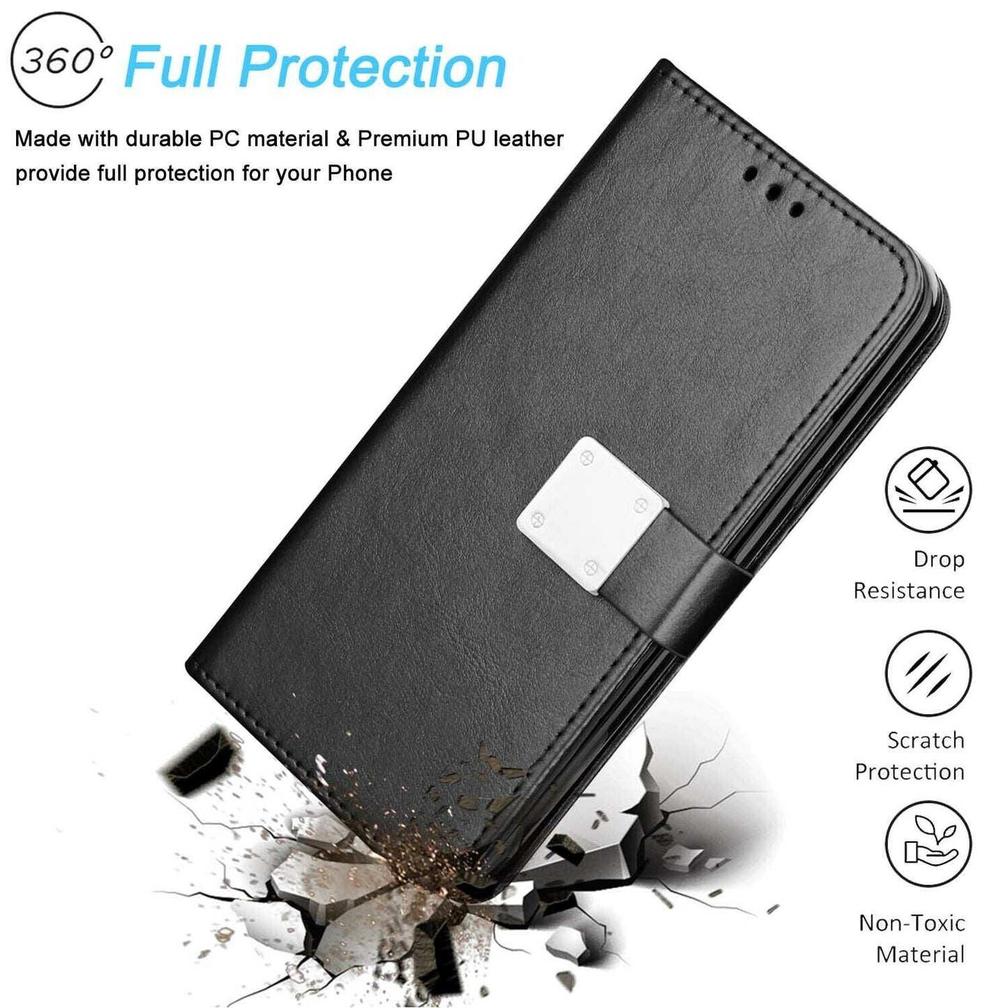 Case Leather Flip Wallet Holder Stand Cover For iPhone - carolay.co