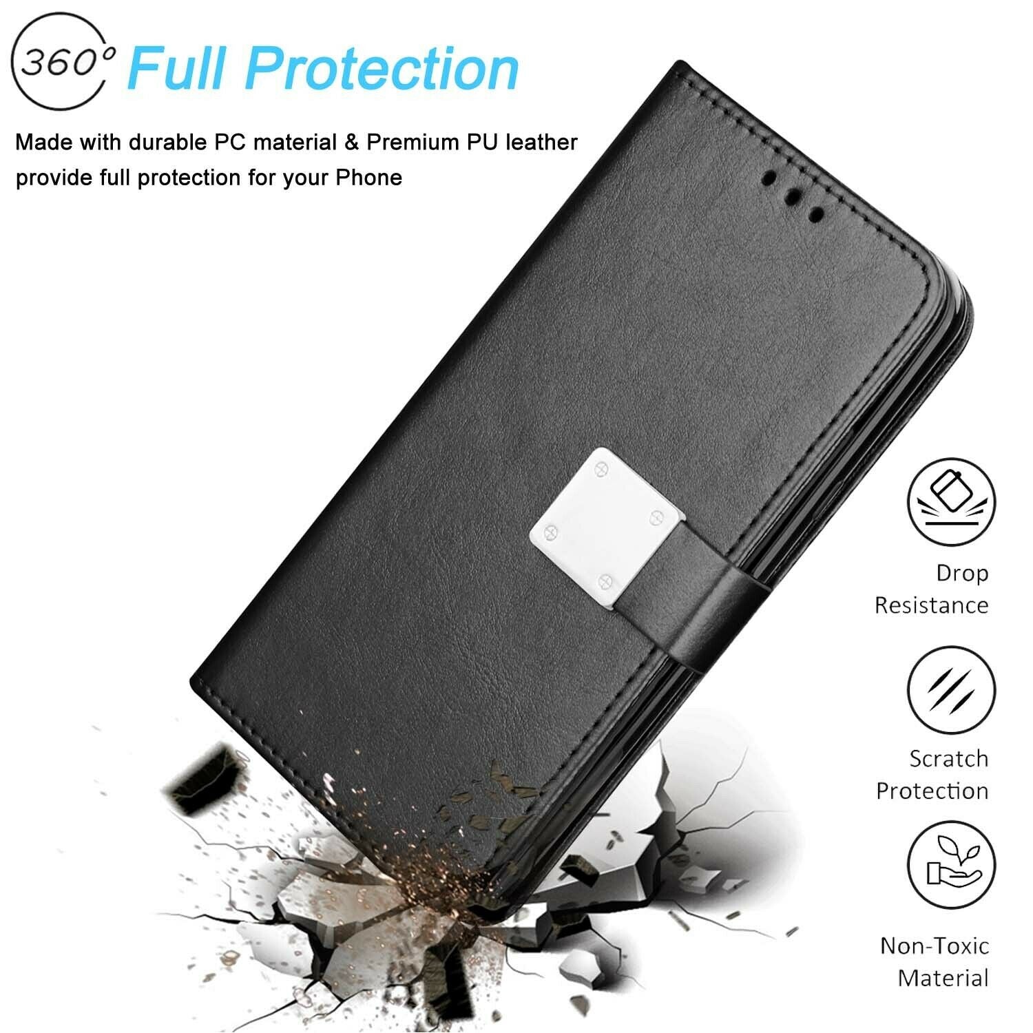 Case Leather Flip Wallet Holder Stand Cover For iPhone - carolay.co