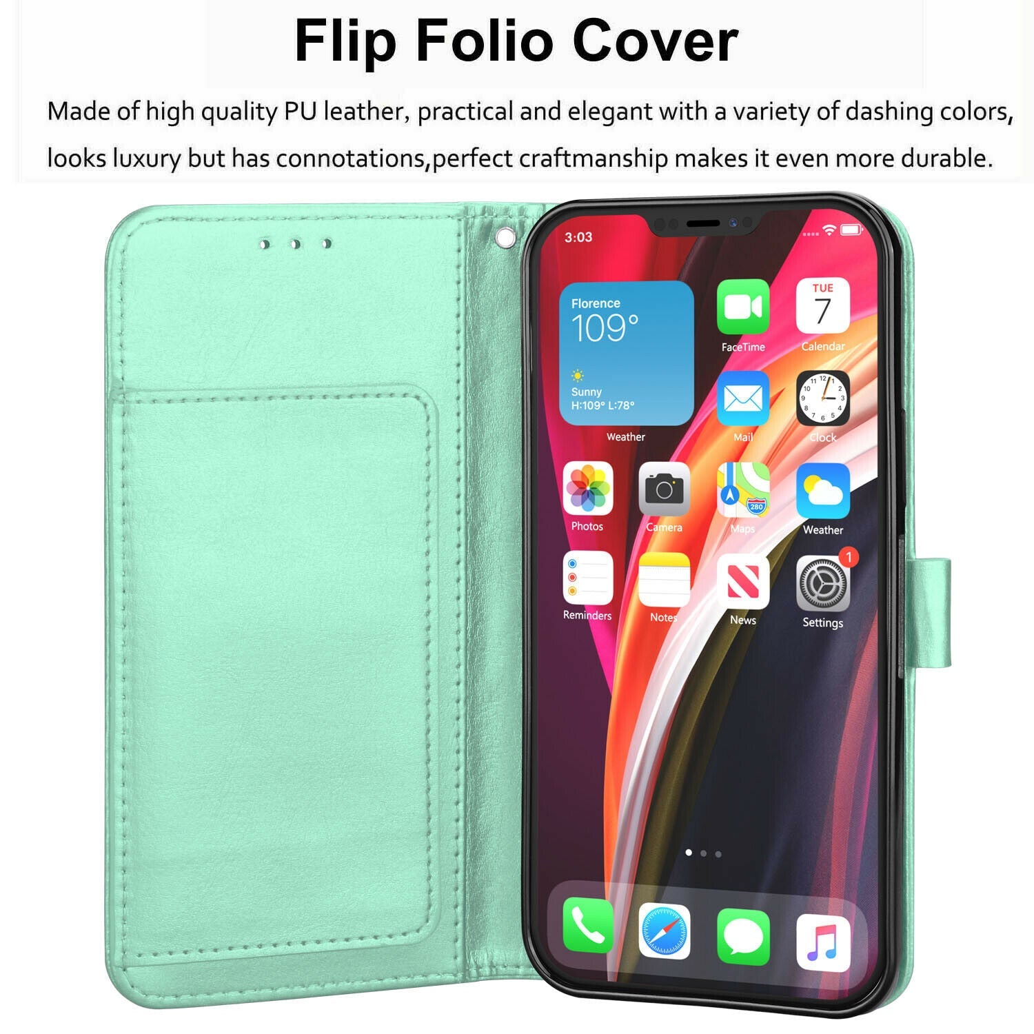 Case Leather Flip Wallet Holder Stand Cover For iPhone - carolay.co