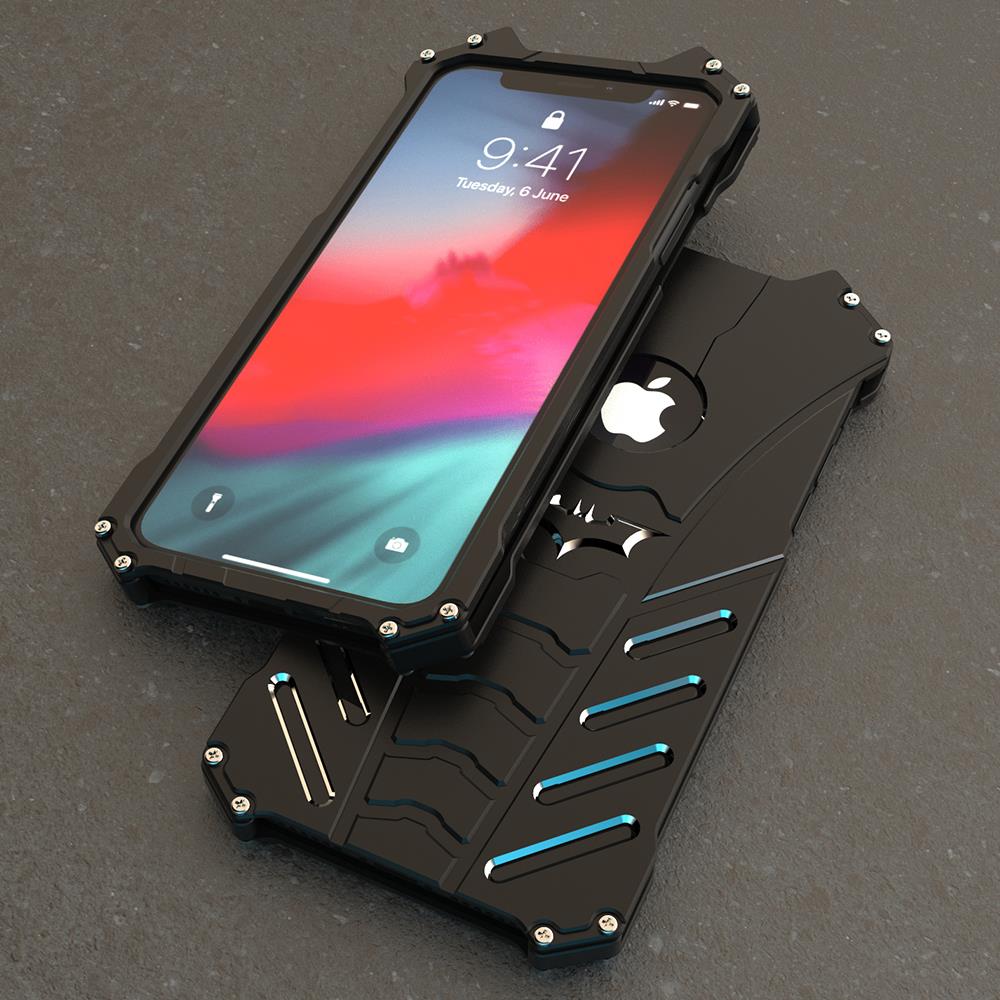 Case Shockproof Aluminum Metal Series Bat Logo Protector for iPhone - carolay.co