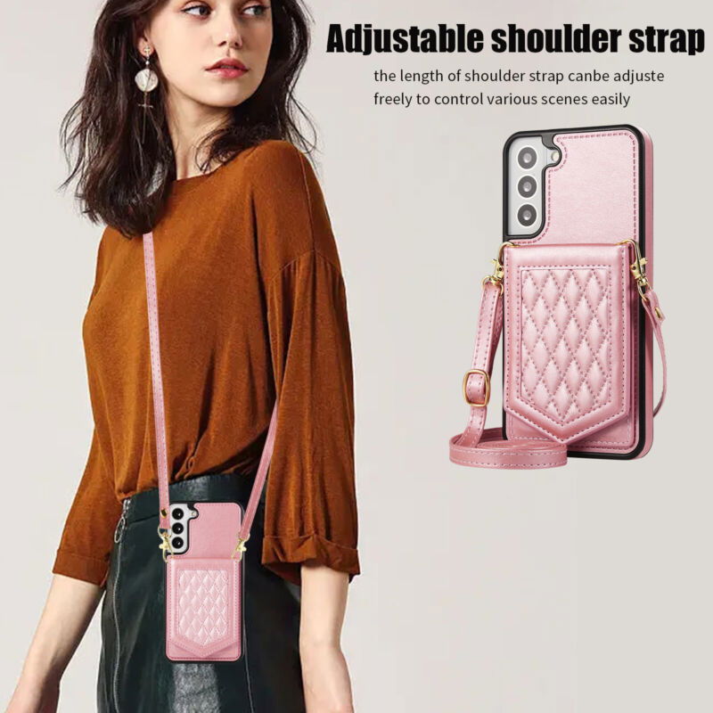 Crossbody Wallet Case with Mirror Samsung Galaxy S23 - carolay.co
