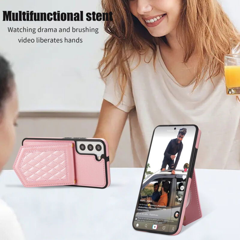 Crossbody Wallet Case with Mirror Samsung Galaxy S23 - carolay.co