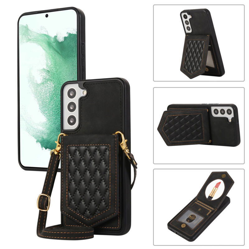 Crossbody Wallet Case with Mirror Samsung Galaxy S23 - carolay.co