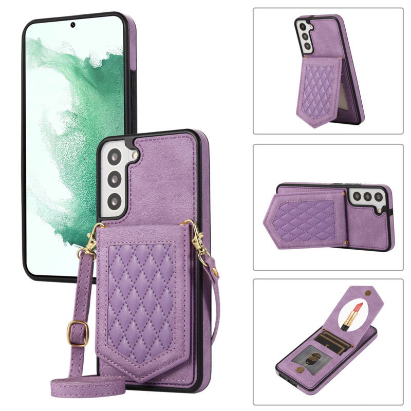 Crossbody Wallet Case with Mirror Samsung Galaxy S23 - carolay.co