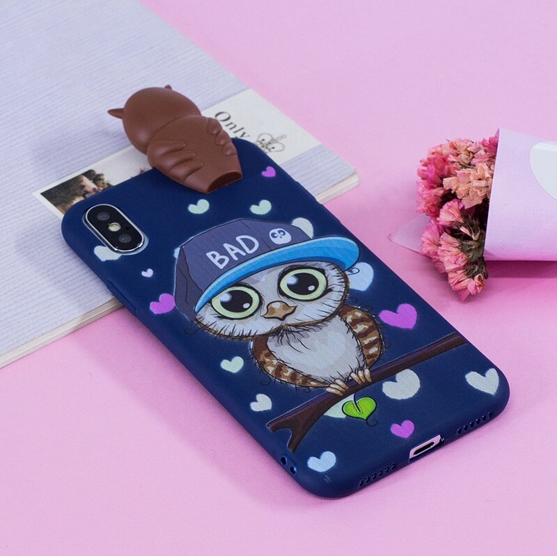 Cute 3D Cartoon Doll Soft Rubber Silicone caase For iPhone - carolay.co