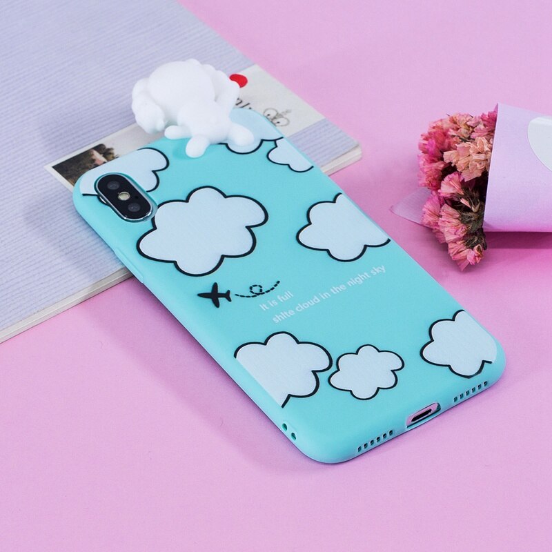 Cute 3D Cartoon Doll Soft Rubber Silicone caase For iPhone - carolay.co
