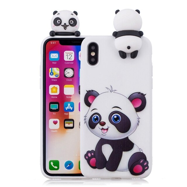 Cute 3D Cartoon Doll Soft Rubber Silicone caase For iPhone - carolay.co