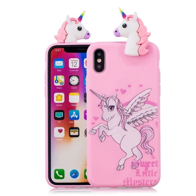 Cute 3D Cartoon Doll Soft Rubber Silicone caase For iPhone - carolay.co