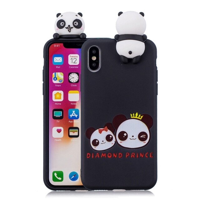 Cute 3D Cartoon Doll Soft Rubber Silicone caase For iPhone - carolay.co