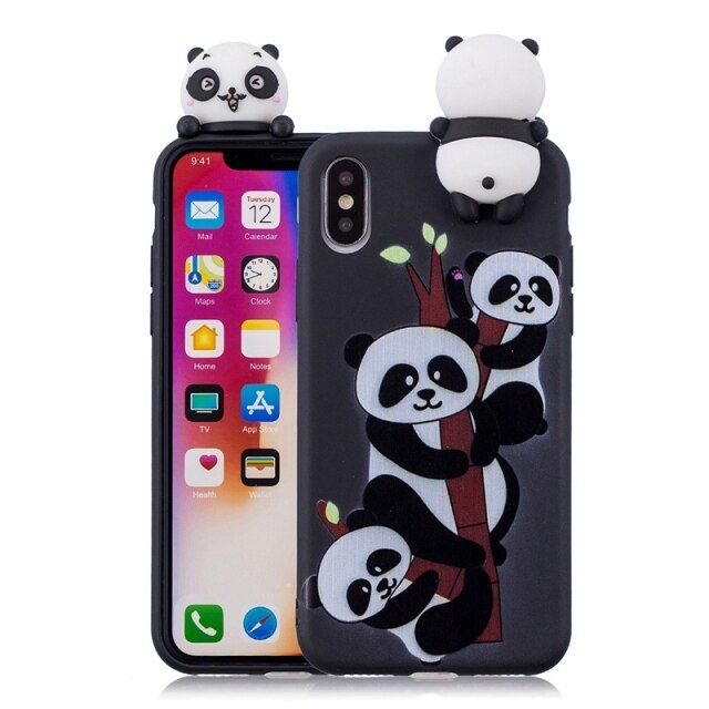 Cute 3D Cartoon Doll Soft Rubber Silicone caase For iPhone - carolay.co