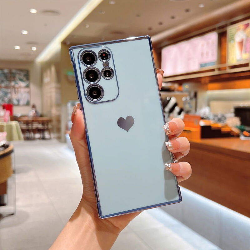 Cute Heart Plating Case For Samsung S23/S22 - carolay.co