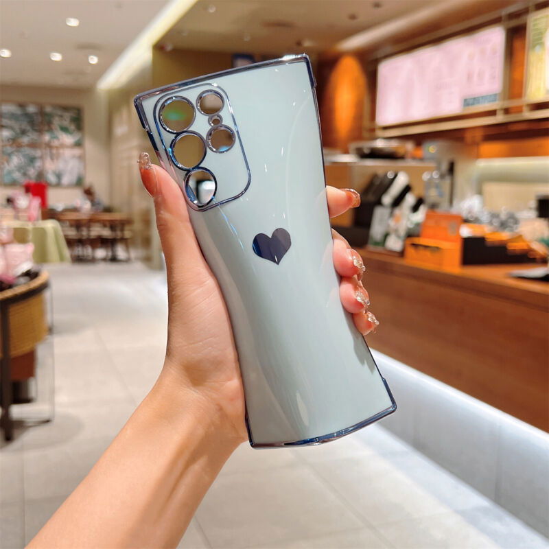 Cute Heart Plating Case For Samsung S23/S22 - carolay.co
