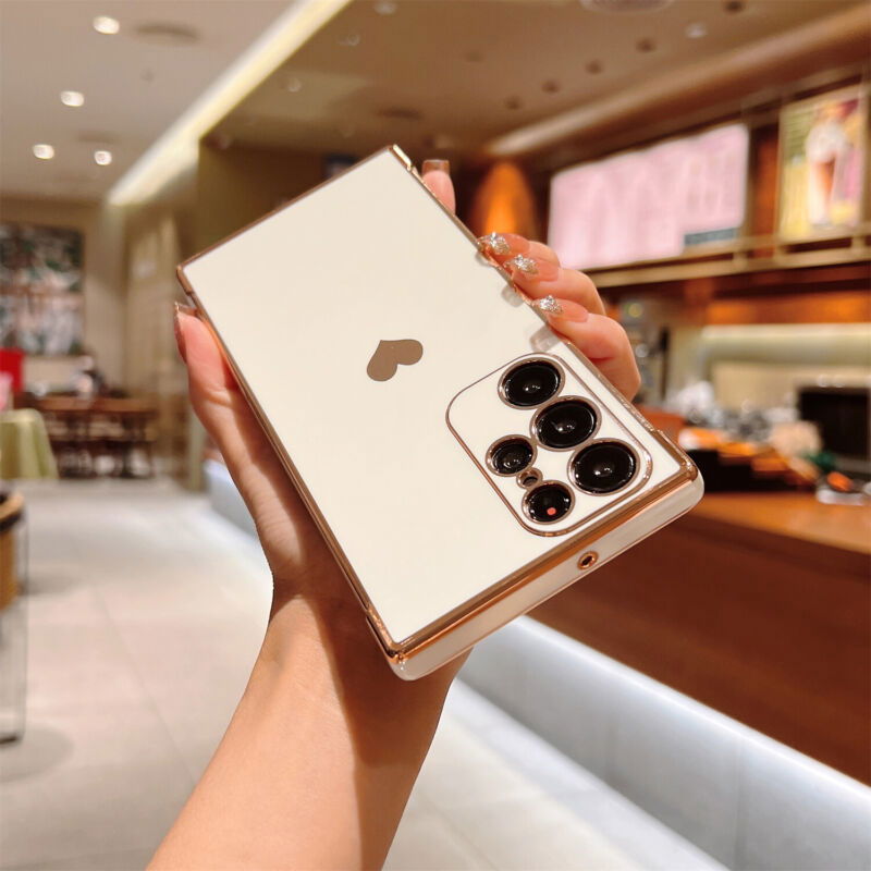 Cute Heart Plating Case For Samsung S23/S22 - carolay.co