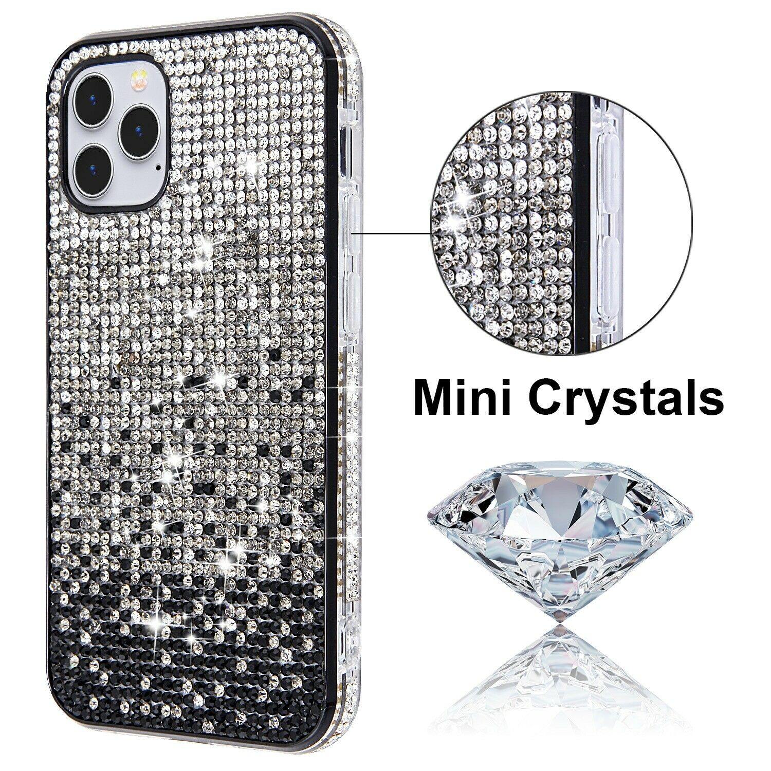Diamond Bling Crystal Case Black iPhone 12  12 Pro Max - carolay.co