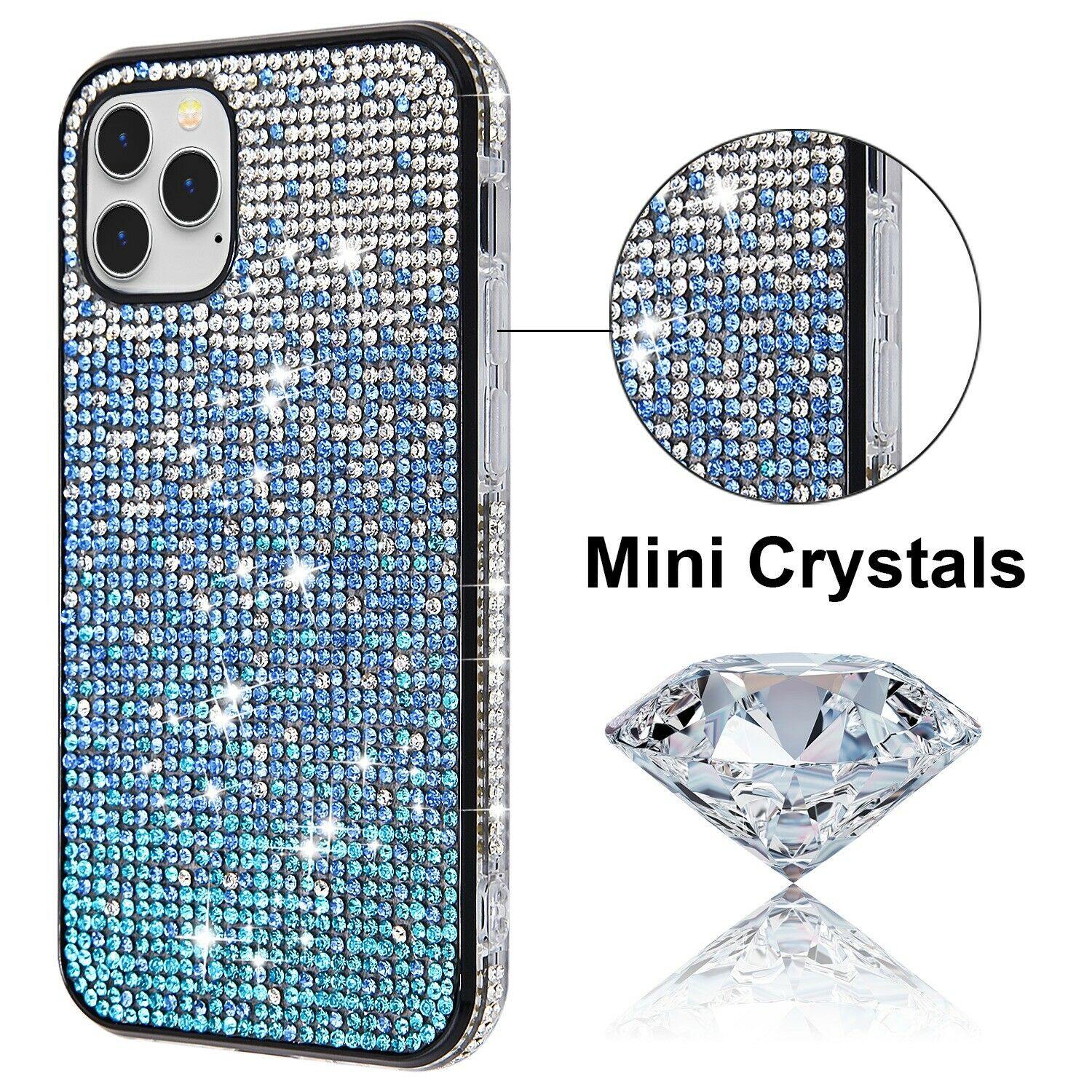Diamond Bling Crystal Case Blue iPhone 12  12 Pro Max 12 Mini - carolay.co