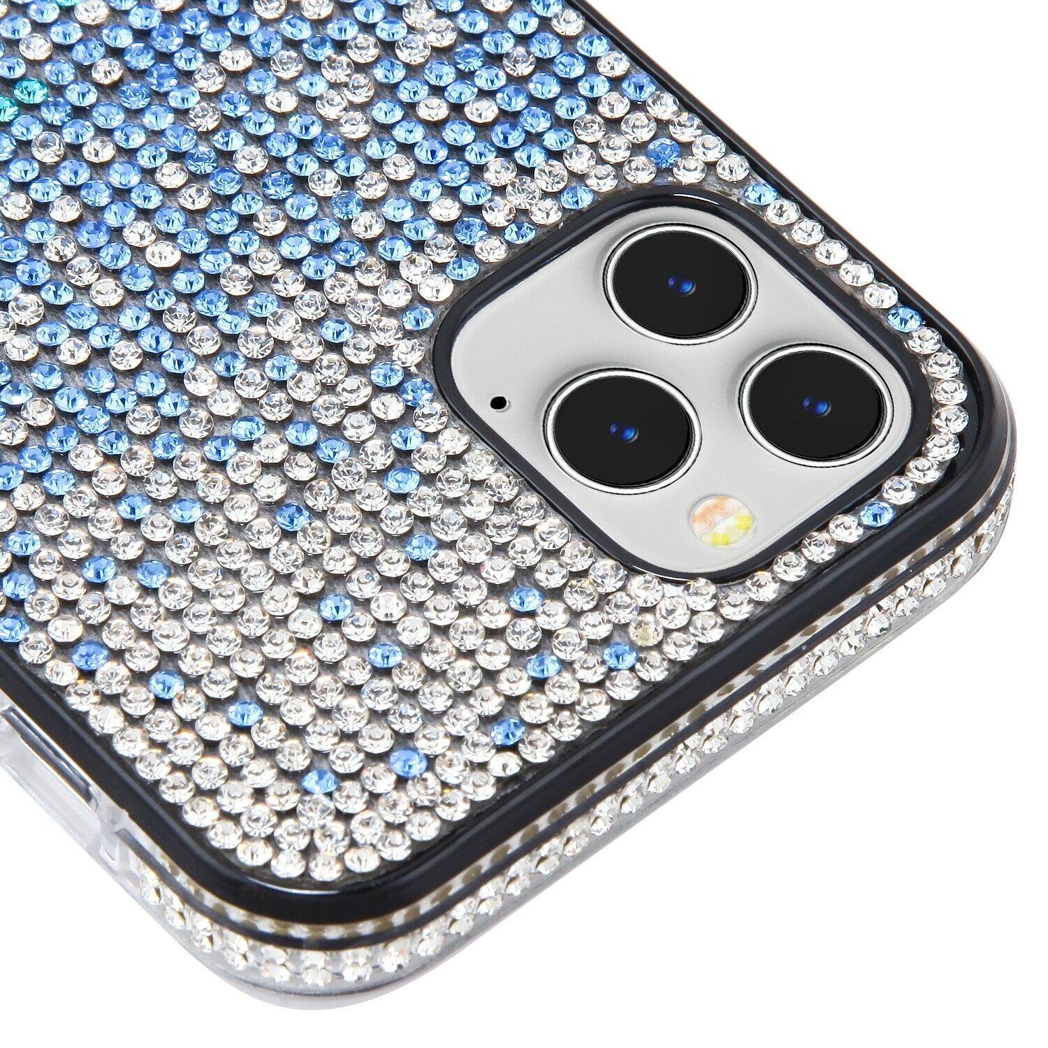 Diamond Bling Crystal Case Blue iPhone 12  12 Pro Max 12 Mini - carolay.co